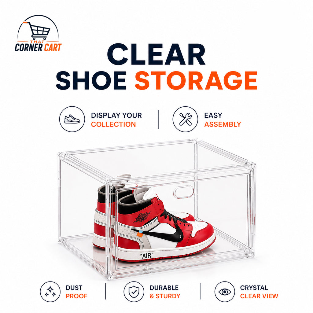Clear Stackable Shoe Storage Box