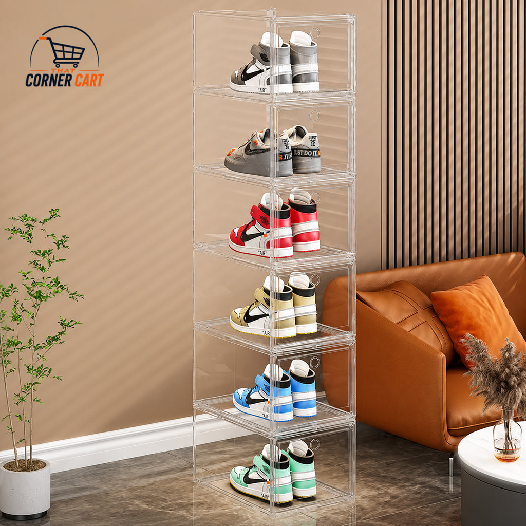 Clear Stackable Shoe Storage Box
