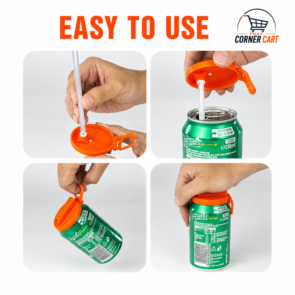 Leak-Proof Soda Can Lid (Set of 4)