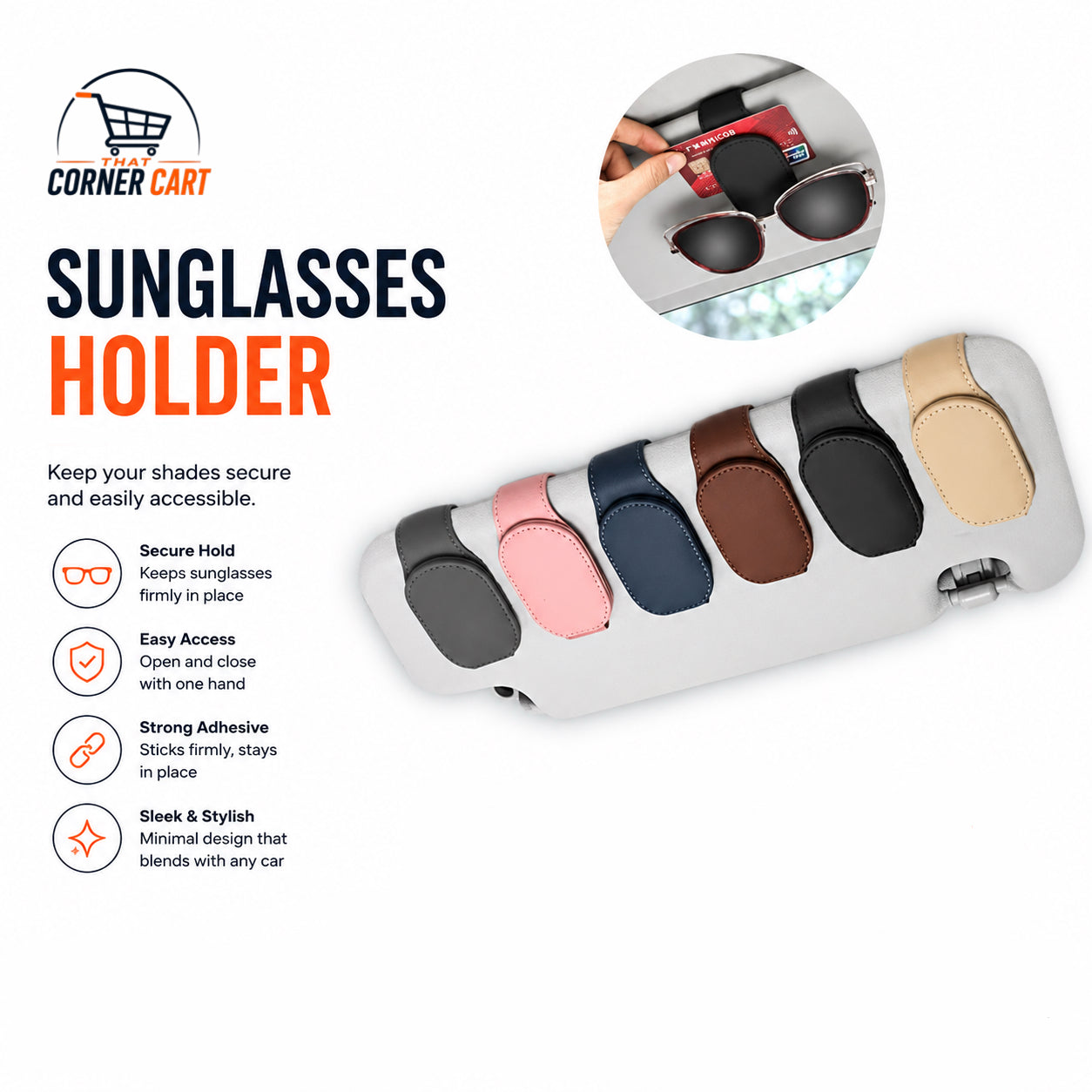 Car Sun Visor Sunglasses Holder